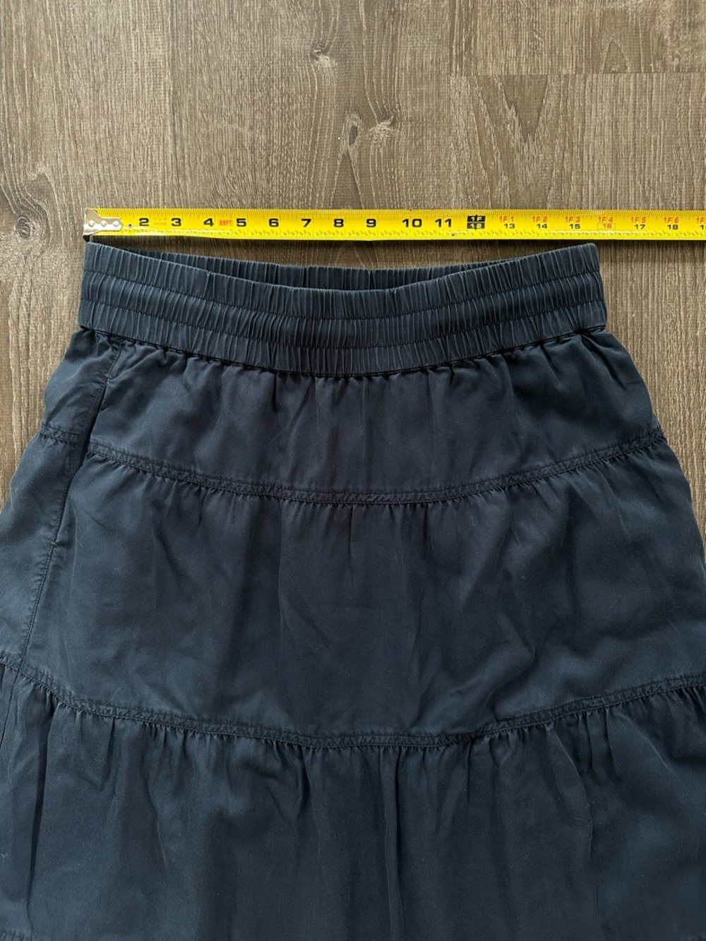 NWT Quince Tencel Tiered Maxi Skirt in Midnight Blue - Picture 5 of 12